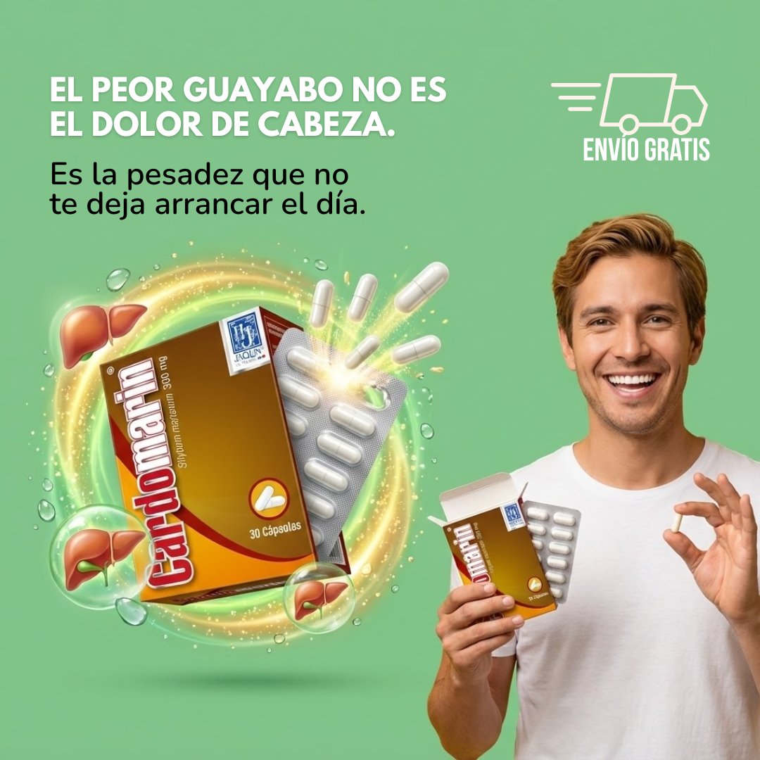 Cardomarin | Apoya tu hígado para procesar mejor el exceso y despertar más liviano, incluso después de una noche social.