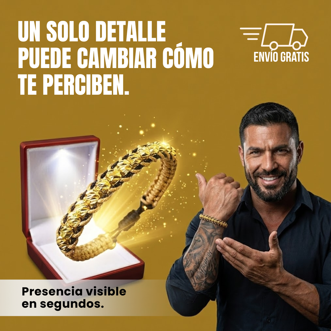 PULSERA AUREA | El verdadero estatus no se muestra. Se percibe. | Oro laminado 18K.