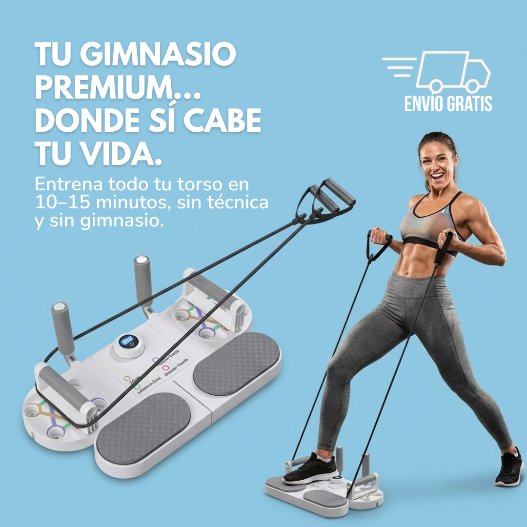 Tabla Push-Up Pro+ | El entrenamiento completo que entra en tu día, no al revés.