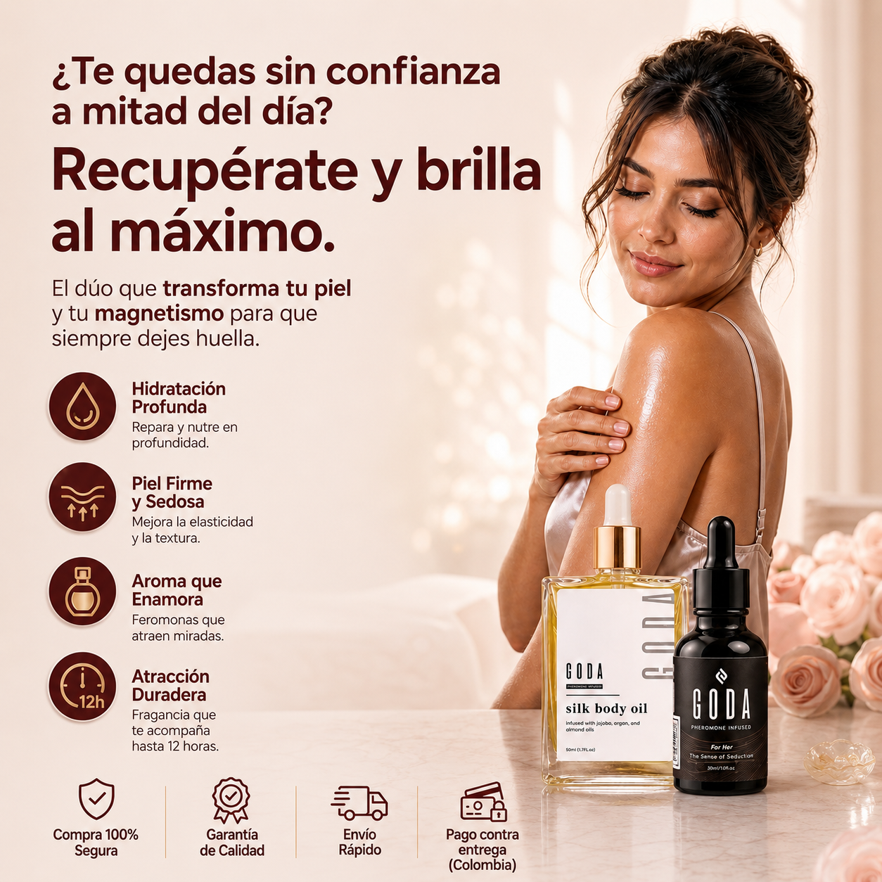 Perfumes GODA 2X1: SILK BODY OIL + GODA (Para ella)