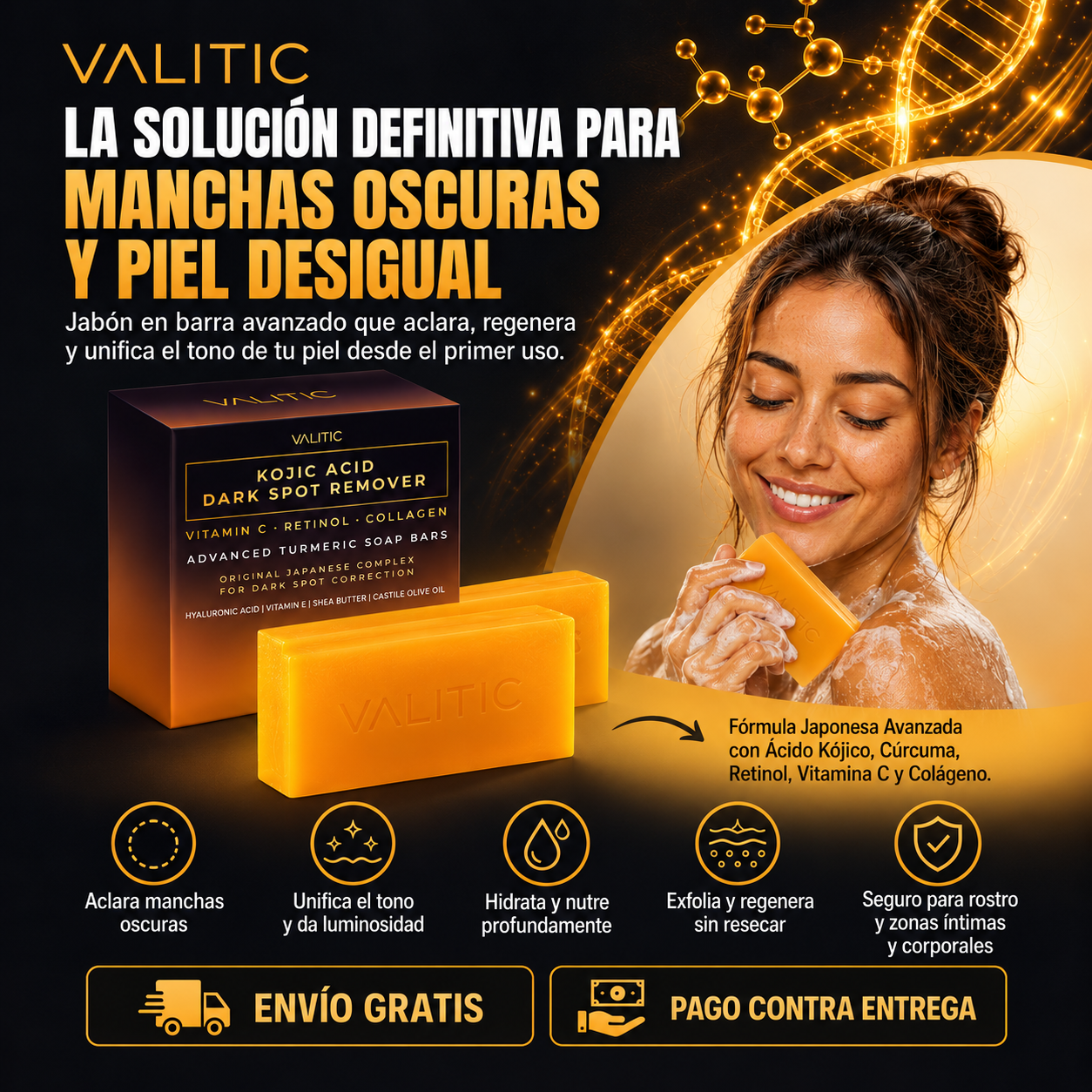 Jabón Aclarador Antimanchas | Kojic Acid Dark Spot Remover