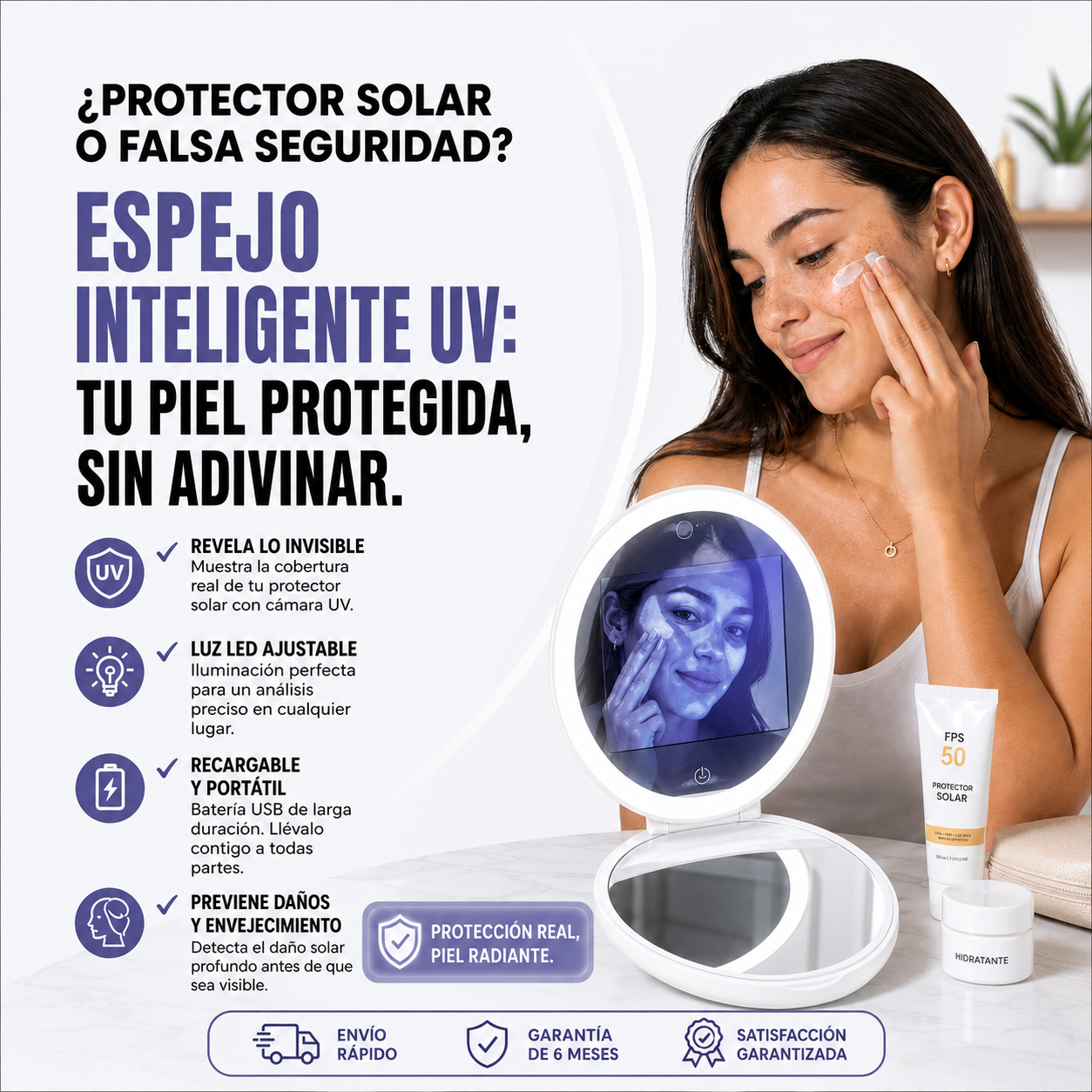 Espejo Inteligente UV | Tu Escudo Invisible