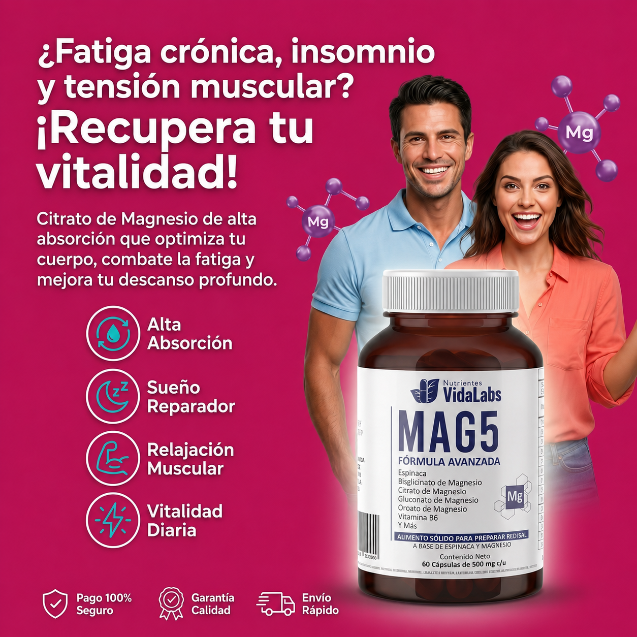 Mag5 Citrato de Magnesio | Equilibrio y Energía Vital