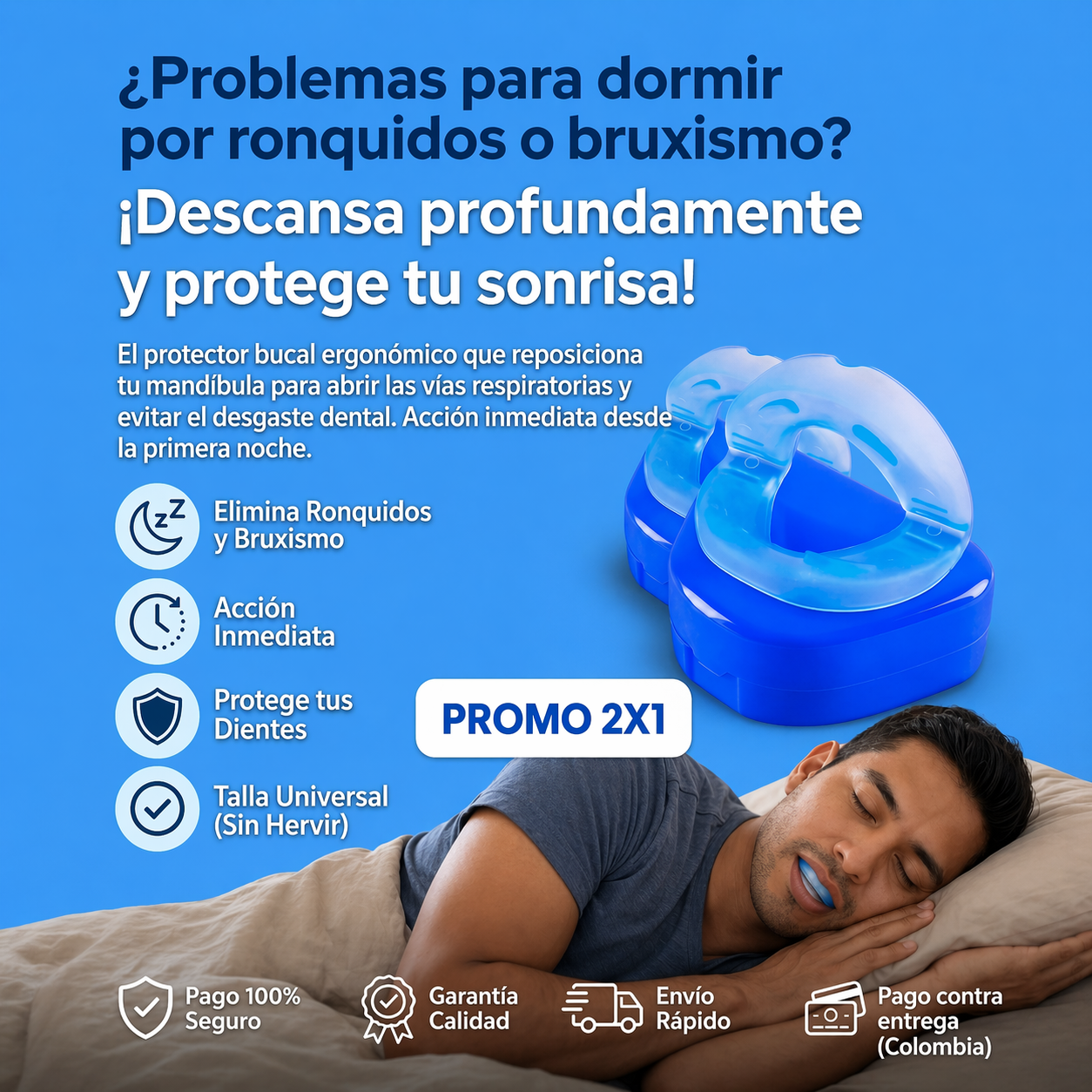 PROMO 2X1 | Protector Bucal Anti-Ronquidos y anti bruxismo