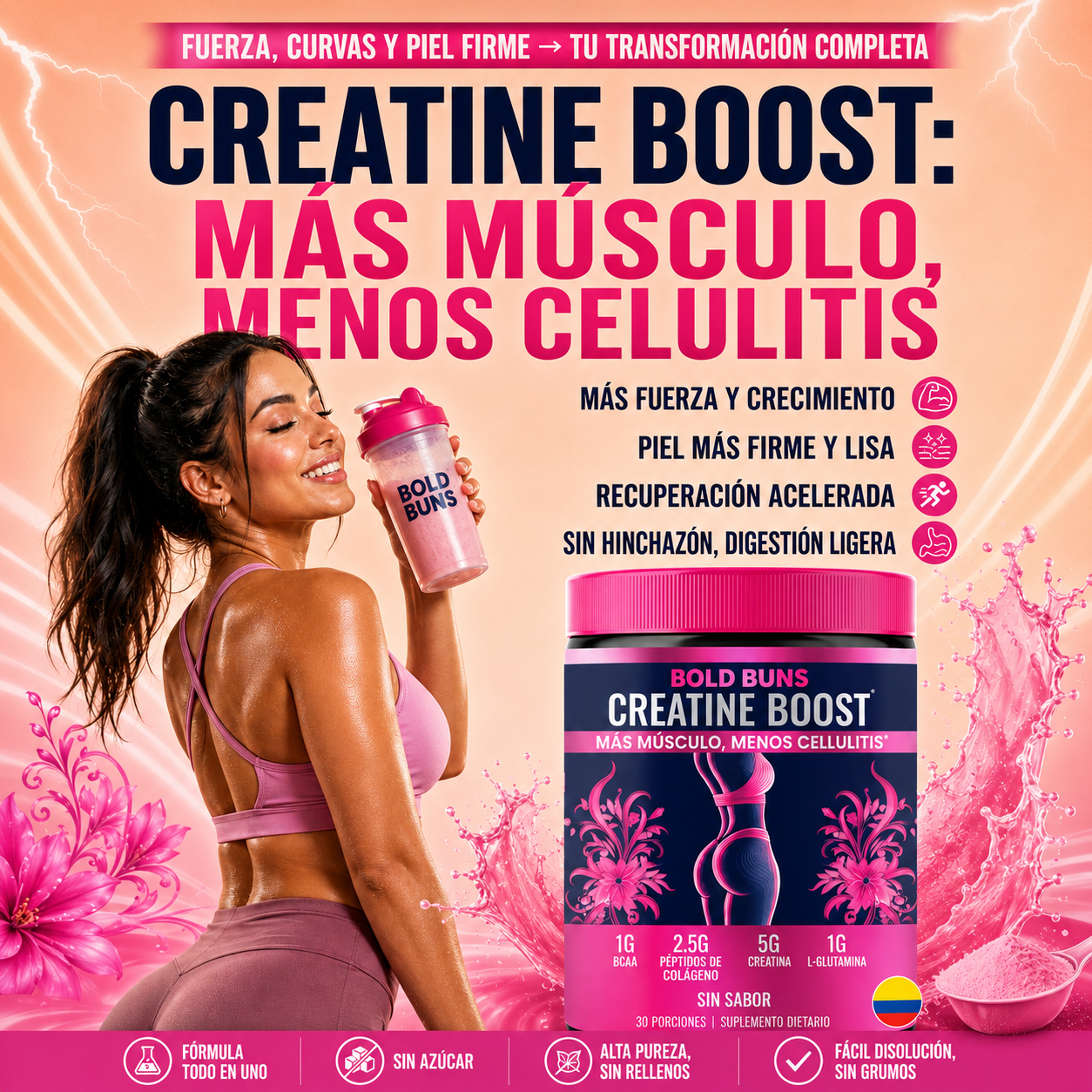 Creatina Boost | Bold buns | Potencia y Belleza