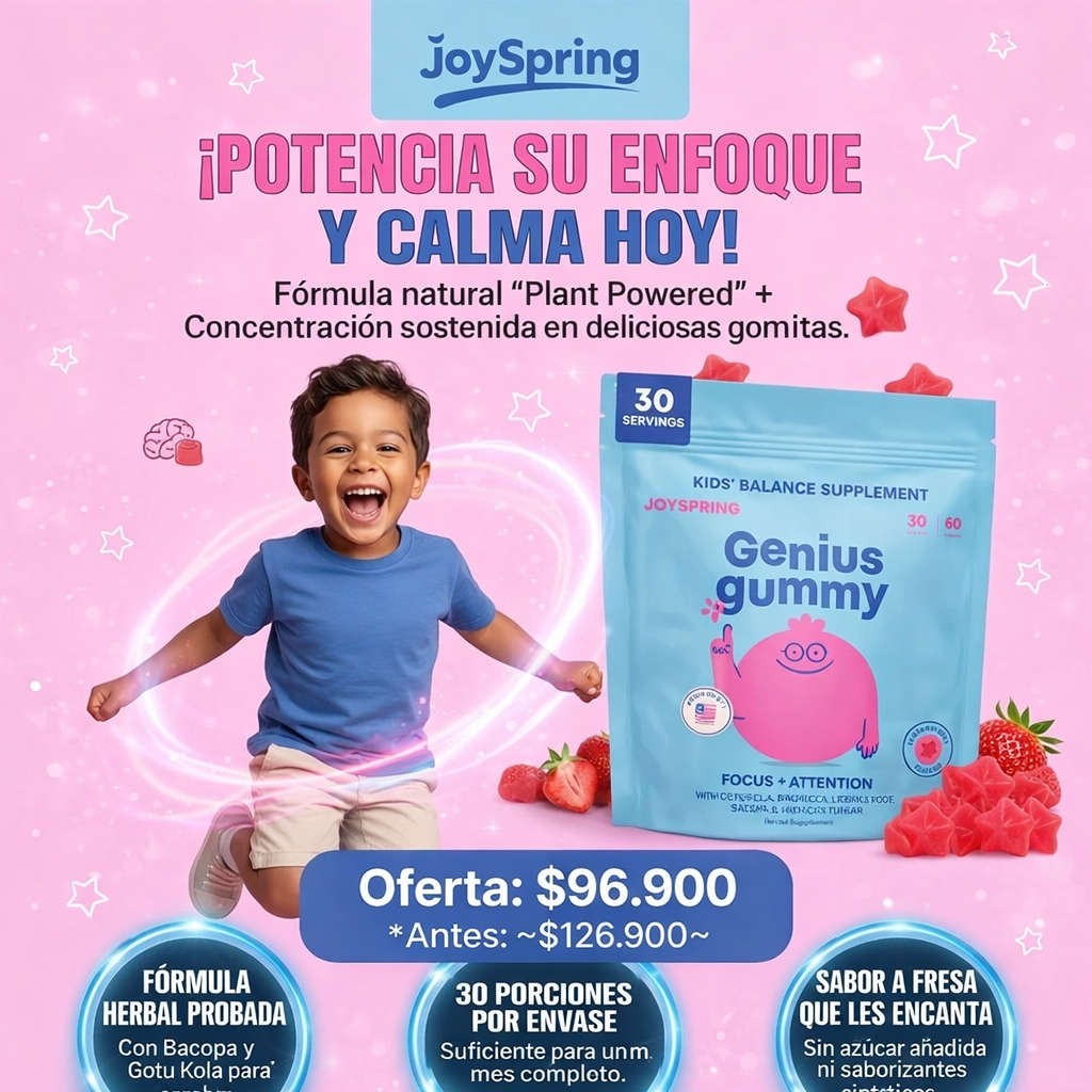 Genius Gummy: ¡Enfoque natural y delicioso para mentes brillantes!