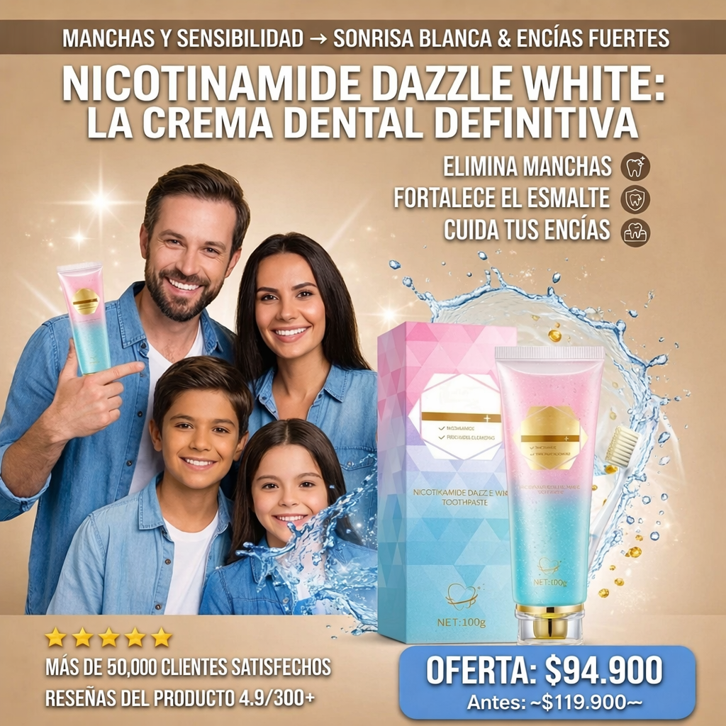 Pasta Dental Blanqueadora con Nicotinamide: Sonrisa Blanca y Sin Sensibilidad