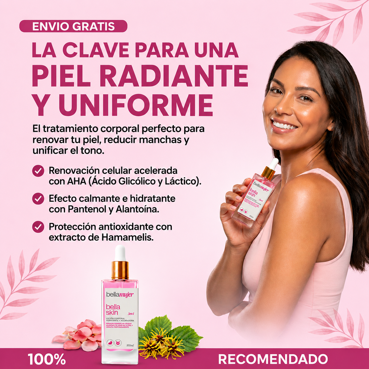 Aclarador e hidratante Bella Skin 3 en 1 😍