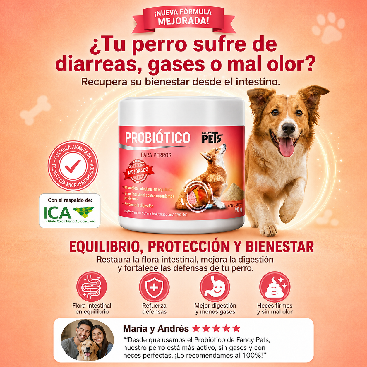 Probiótico Fancy Pets | Salud Intestinal para tu Perro