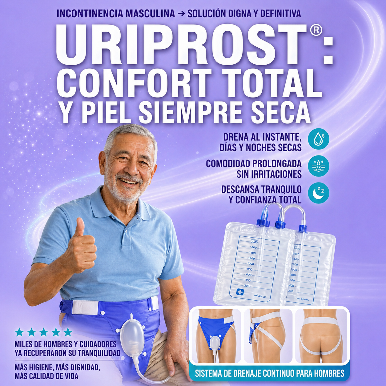 UriProst® | Confort Total | Sistema de Recolección de orina